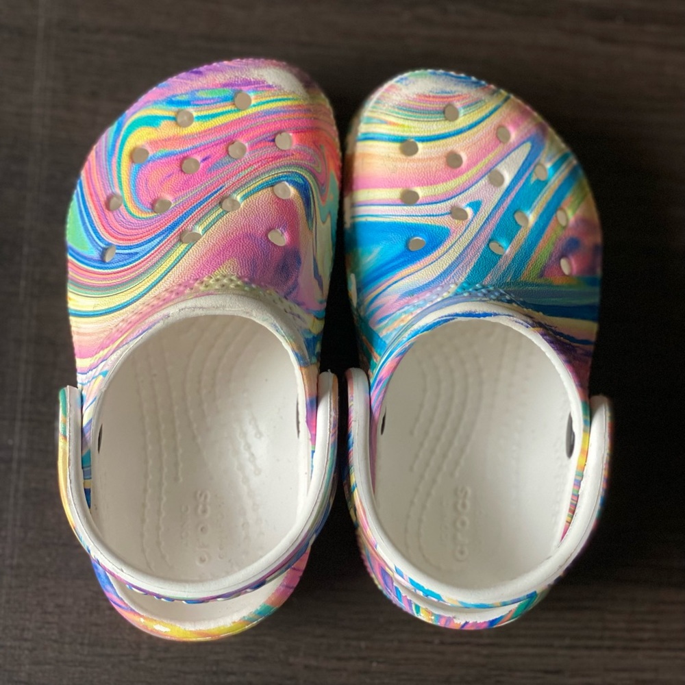 Ti-dyed Toddler crocs